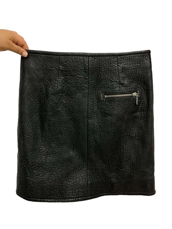 FALDA CORTA DE CUERO ISABEL MARANT TALLA S NEGRA CREMALLERA HECHA EN INDIA Foto 2 de 4