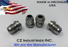 6AN, AN6 MALE STAINLESS STEEL WELD ON / WELD IN FITTING BUNG QTY:4