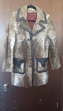 Vintage LILLI ANN Faux Fur And Leather Jacket Made In FRANCE Small? No Size Tag