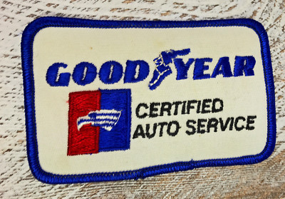 Vintage Goodyear Tire Certified Auto Service rectangular patch 4'' X 2.50''