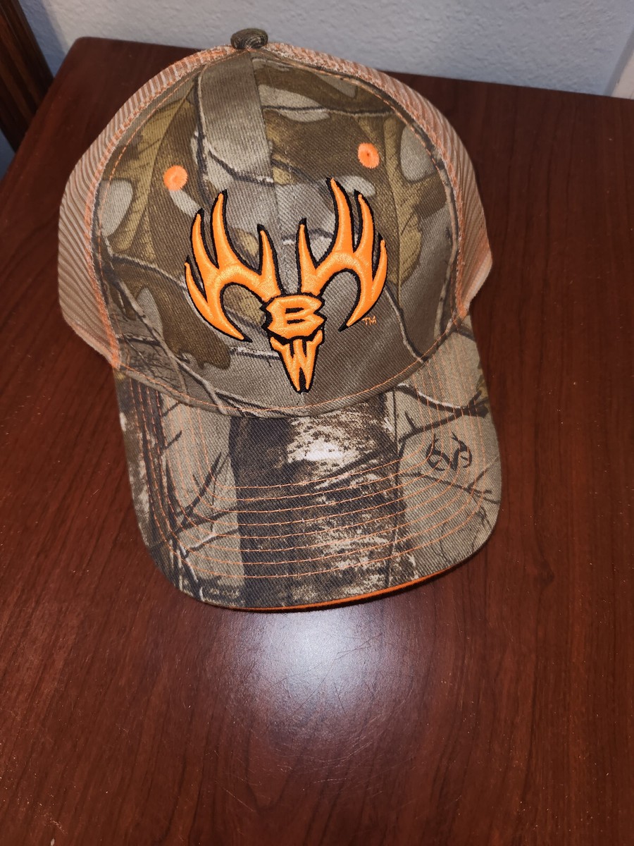 Buck Wear Forest Camo Orange Trucker Cap