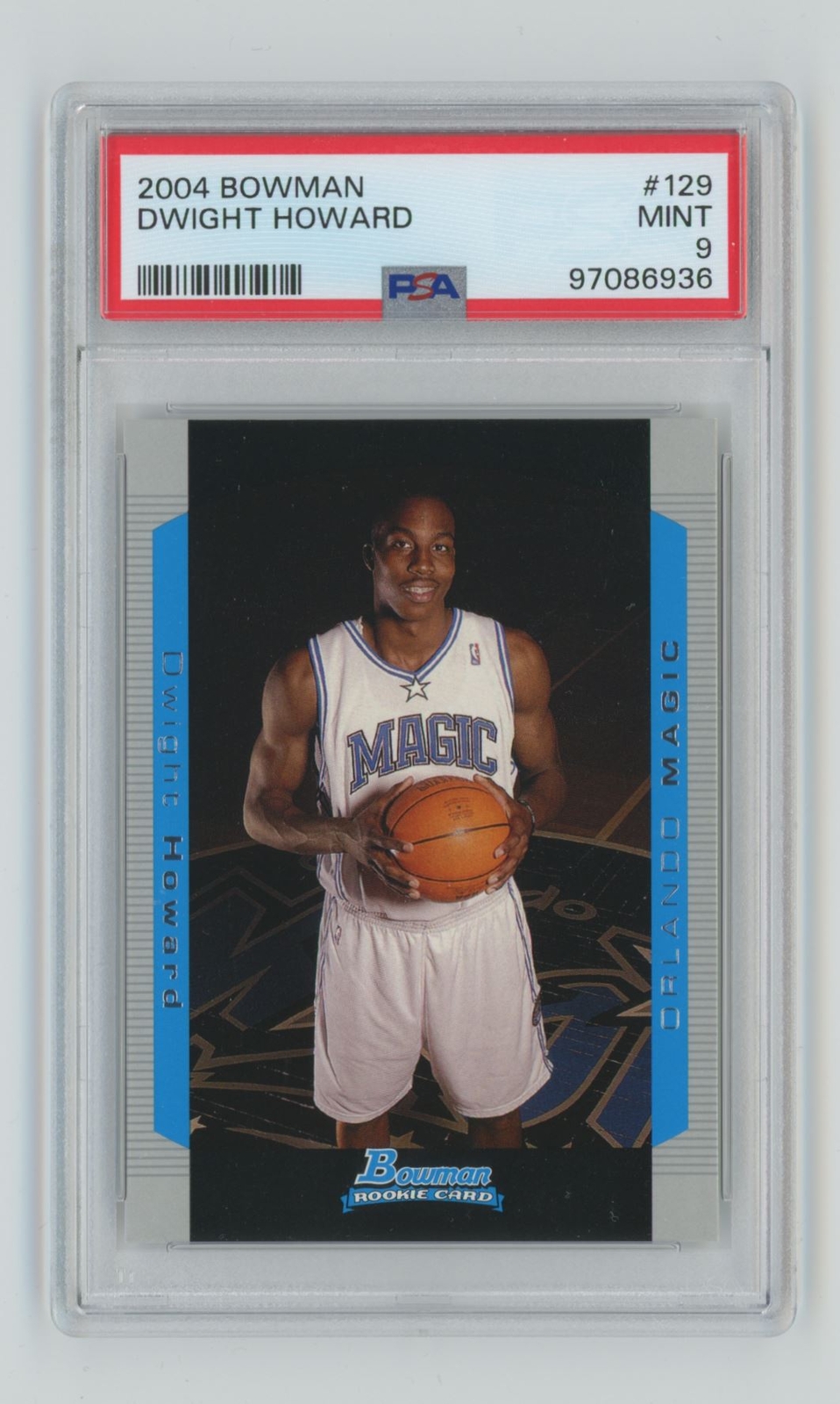 2004-05 Bowman Dwight Howard RC PSA 9 Orlando Magic #129