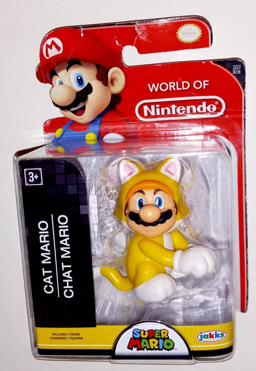  World of Nintendo 91424 2.5 Cat Mario Action Figure : Toys &  Games