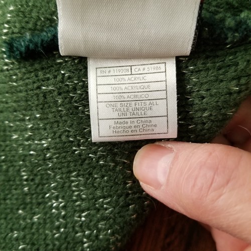 Green Bay Packer Beanie One Size Green and Silver Threading - Afbeelding 4 van 4