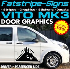 to fit MERCEDES VITO MK3 MONSTER DOOR GRAPHICS STICKERS CAMPERVAN MOTORHOME