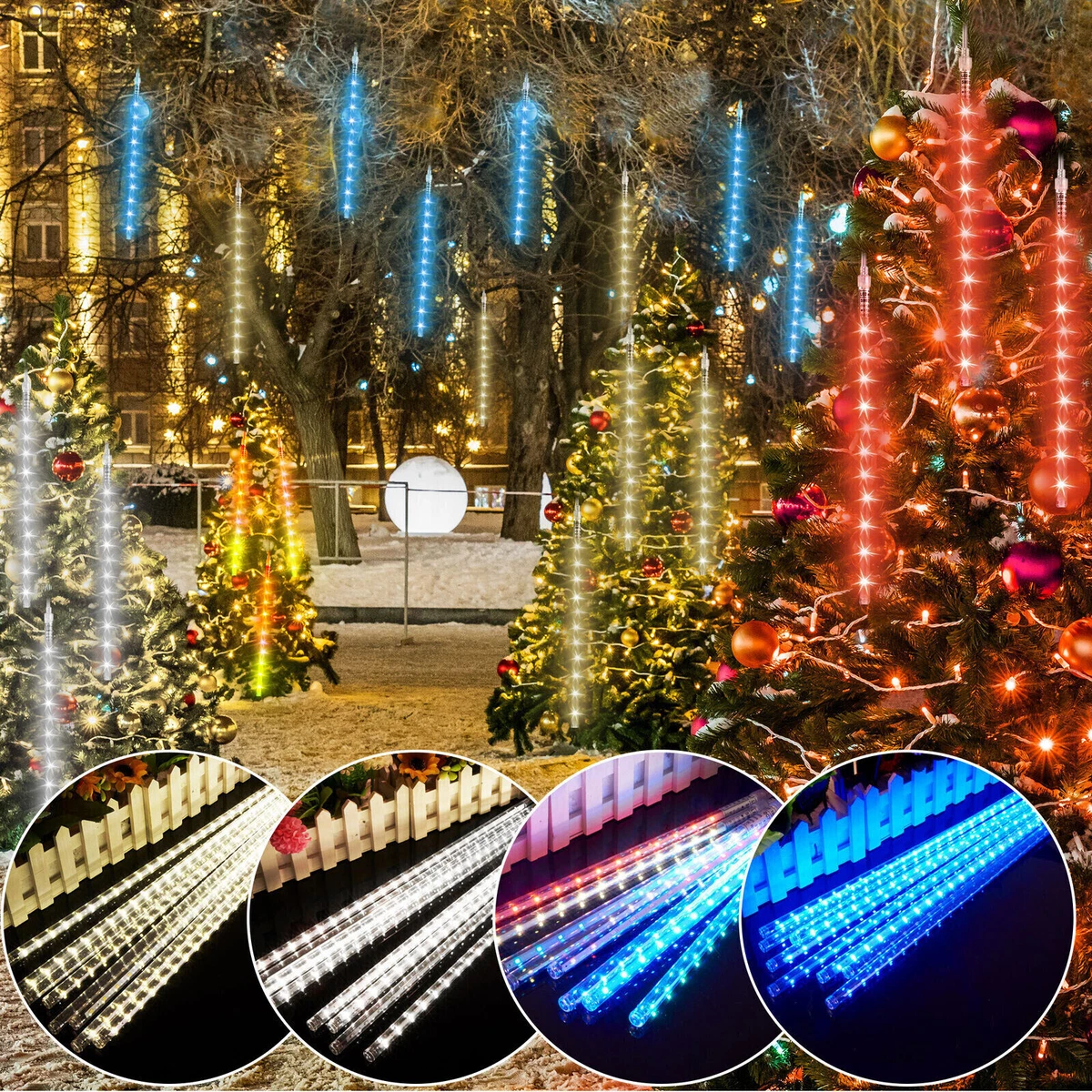 Árbol De Navidad Para Exteriores De 4 Pies,200 LED,cono De Navidad