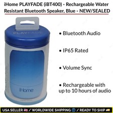 iHome PLAYFADE iBT400 - Rechargeable Water-resistant Bluetooth Speaker - NEW
