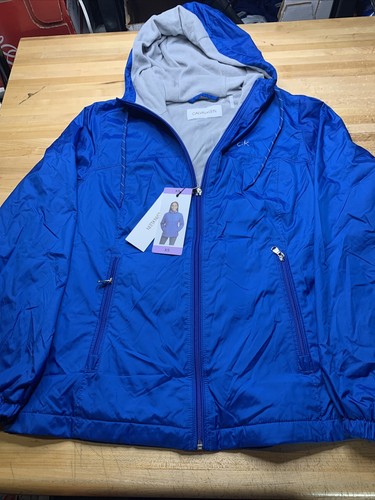 Calvin Klein Women's Fleece Lined Windbreaker Jacket, RIA BRIGHT INDIGO XS - Picture 7 of 8