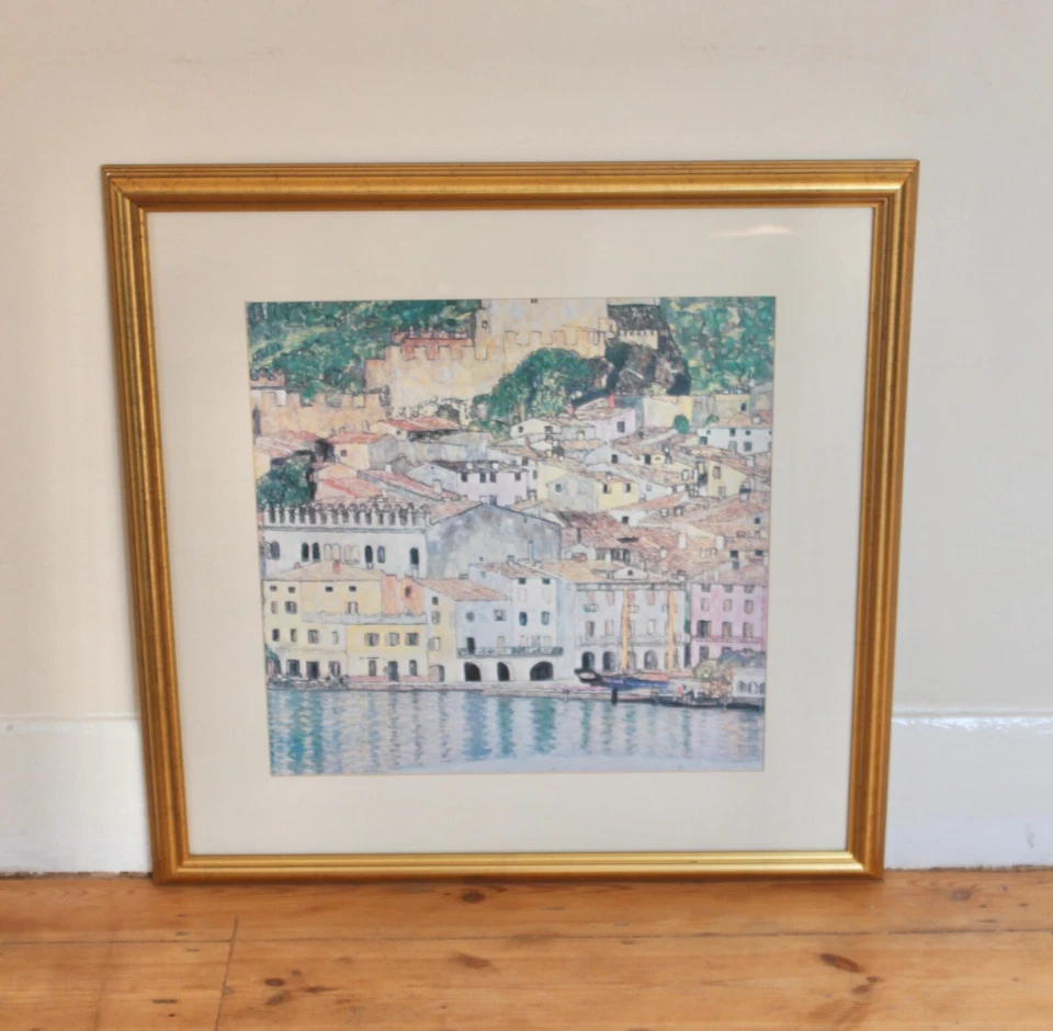 Gustav Klimt Malcesine & Schloss Cámara Impresiones Enmarcadas John Lewis 60x60cm Par Foto 4 de 4