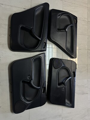 SAAB FIVE DOOR 5DR BLACK OG 9-3 VIGGEN DOOR CARDS PANELS OEM LEATHER (RARE)
