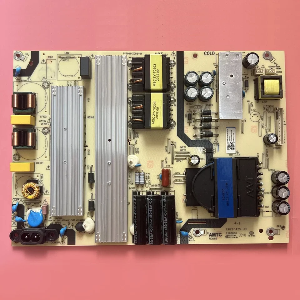 Placa de fuente de alimentación Onn 70" E021M425-J3, E021M509-B2, E021M509-A2 TV7001-ZC02-01 Foto 3 de 4