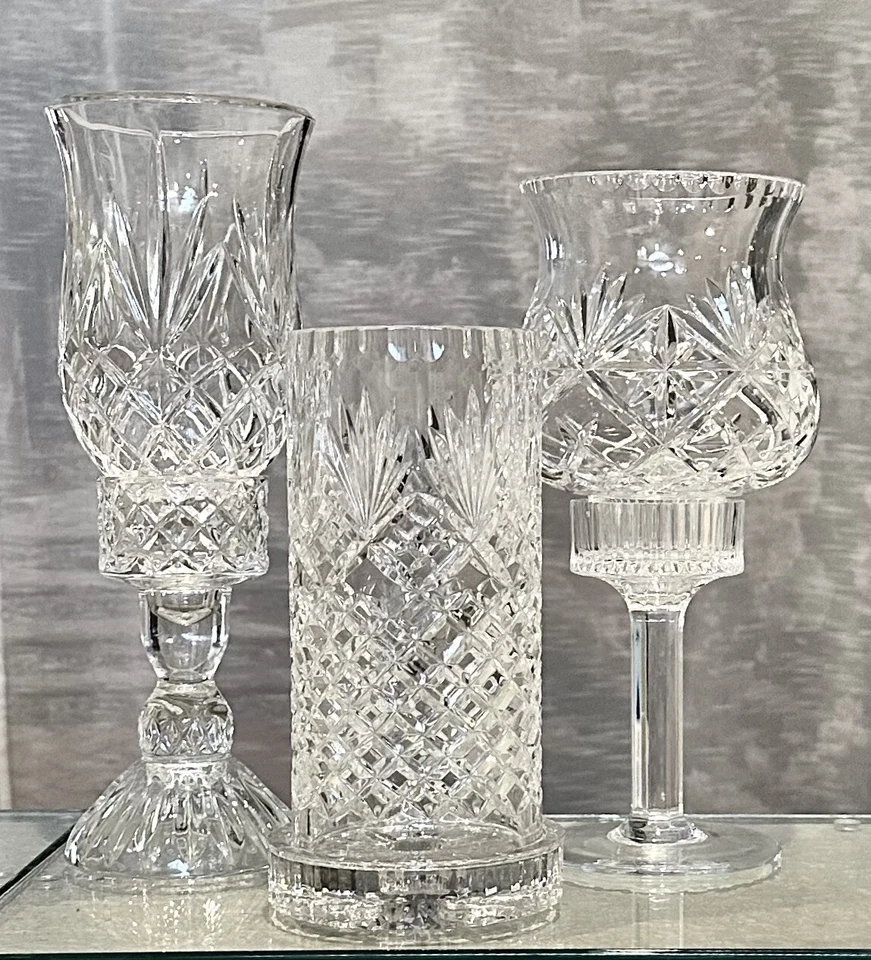 Lote Mixto 3 Candelabros Cristal Huracán Fiesta/Boda Centro de Mesa Decoración * Foto 4 de 4