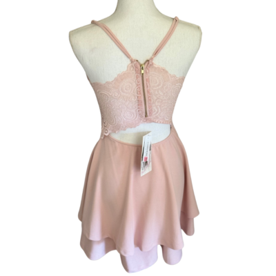 Honey And Rosie A-Line V-Neckline Back Lace Dress With Pleads Short/Mini  Prom S | eBay