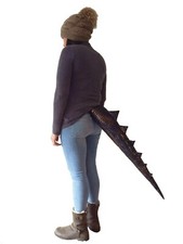 Black Dinosaur Dragon Animal Tail Fancy Dress Up Costume Play Festival Hen Party