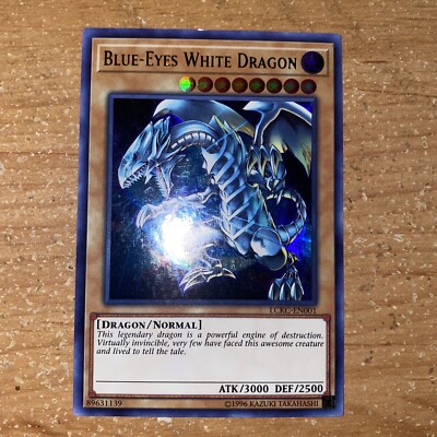 🔥 YUGIOH Blue Eyes White Dragon LCKC-EN001 ULTRA RARE ALTERNATE