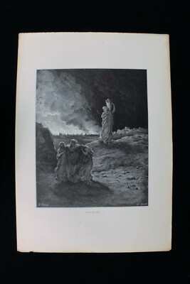 Engraving by Héliodore Pisan, from ''Lot Leak'' by Gustave Doré. Engraved. Esca...