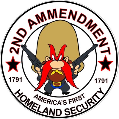 2nd amendment sticker yosemite sam skate cell laptop bumper vinyl decal