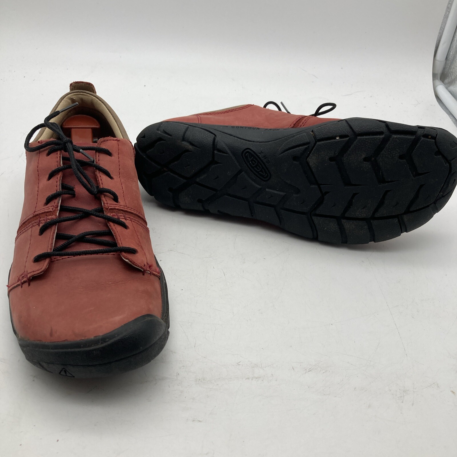 Sneakers stringate in pelle rossa Keen Contour Arch EU 39 donna USA taglia 8 5