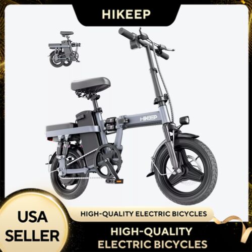 Hikeep 400W Motor Folding EBike 22 MPH Commuter 48V 13AH Battery 14" Tire E-bike