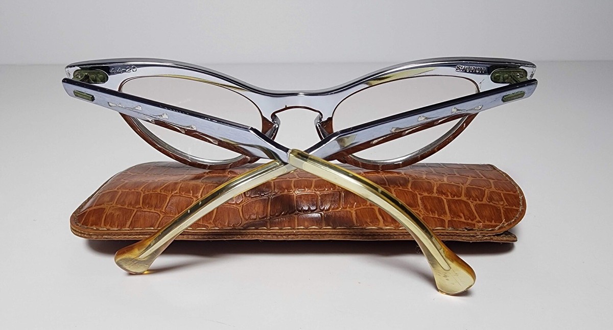 Vintage 1950's/60's Pre-Owned Shuron Cat eye Eyeglasses 44 Vintage 1950's/60's Pre-Owned Shuron Cat eye Eyeglasses 44