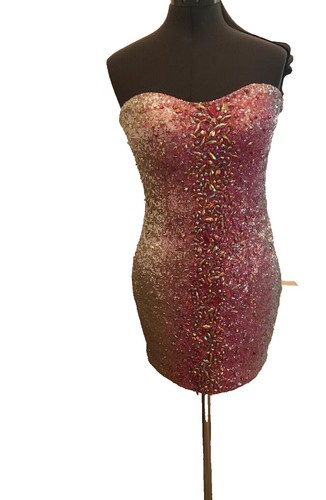 slim fit dress slacks La Femme Style 29438 IN STOCK ROSEGOLD SIZE 12 – KooKoo's Nest main image 0