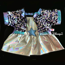 Build-A-Bear IRIDESCENT SILVER DRESS, SEQUINS, STAR, HONEY GIRL Teddy Clothes