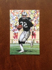 Marcus Allen Raiders unsigned Goal Line Art Card with slight corner wear