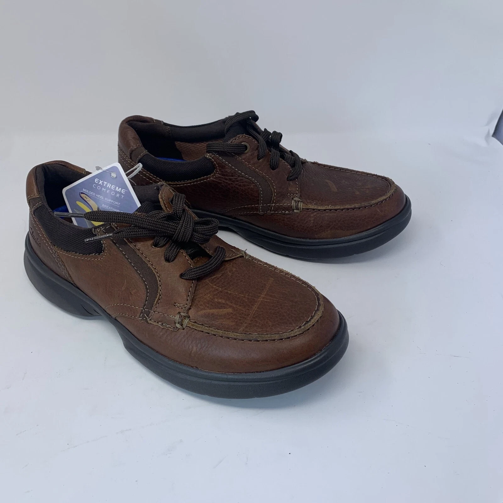 Clarks Bradley Vibe 26154364 Sneaker Uomo 9M Marrone Grembiule Punta Oxford S0714