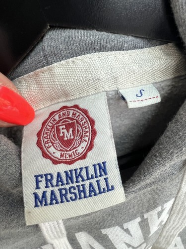 Unisex Adult franklin & marshall vintage rare sleeveless hoodie grey size small - Picture 3 of 4