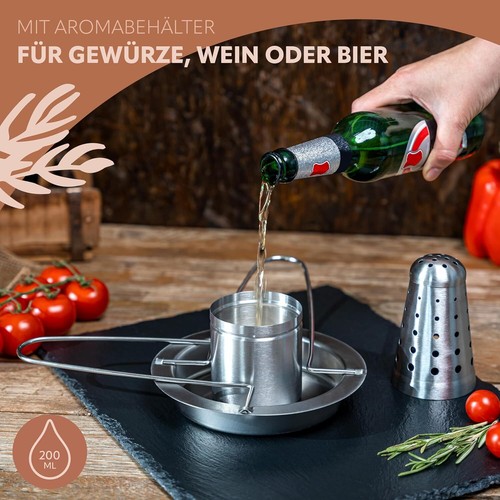 BBQ Hähnchenbräter für perfekte Grillhähnchen, Geflügelhalter für Brathähnchen - Bild 4 von 12