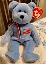 TY Beanie Baby America the Bear Plush 2001 Excellent Condition