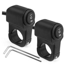 2PCS Handlebar Switch 7/8" for Motorcycle - ON-Off-ON Light Switch with Push