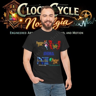 Phantasy Star Tetralogy Retro Gaming Shirt - 8-Bit & 16-Bit RPG Saga T - 5 Color