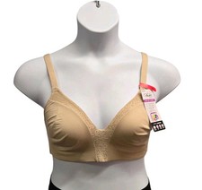 Playtex Secrets Ultra Soft Comfort Wirefree Bra Size Medium Plus Style 4832 Nude