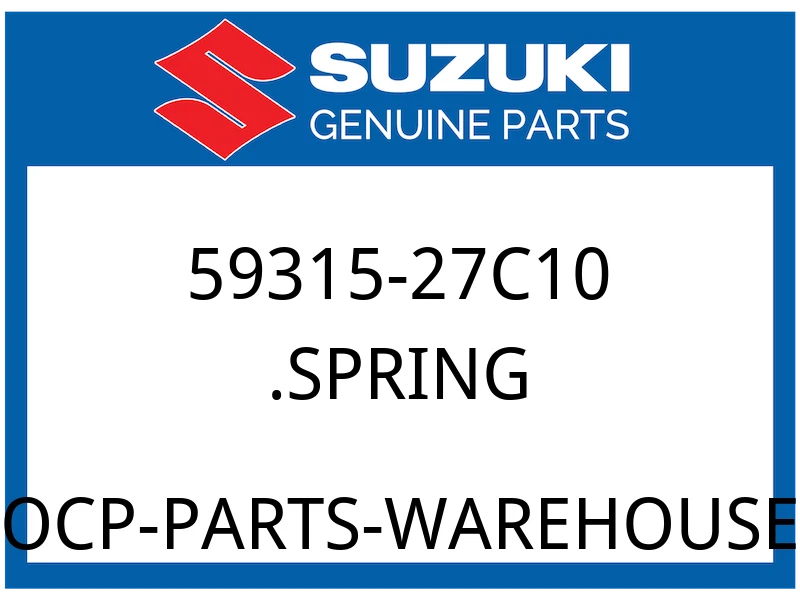 Suzuki OEM Part 59315-27C10 SPRING, PAD