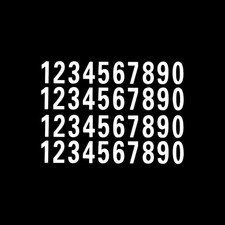 40 Pcs White 1Inch Reflective Mailbox Number Sticker Numbers Number 0-9 Decal Ad