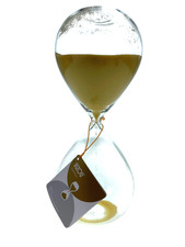 Glas Sanduhr - 60 Minuten - gold