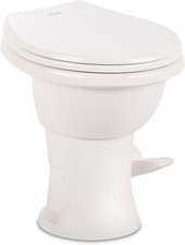 Model 410 Complete RV Toilet   Round Porcelain Bowl