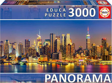- New York Skyline  3000 Piece Puzzle for Adults in Panoramic Format. Measureme