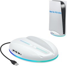 Mcbazel RGB Vertical Stand for PS5 Console, LED Base Gaming Stand with USB Hub