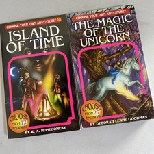 Choose Your Own Adventure Island Of Time Magic Of The Unicorn Lot 2 Books