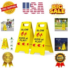 Slow Down Kids at Play Sign, Kids at Play Safety Signs for Street with Reflec...