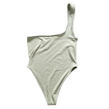 Zara Green One Shoulder Bodysuit Size Large