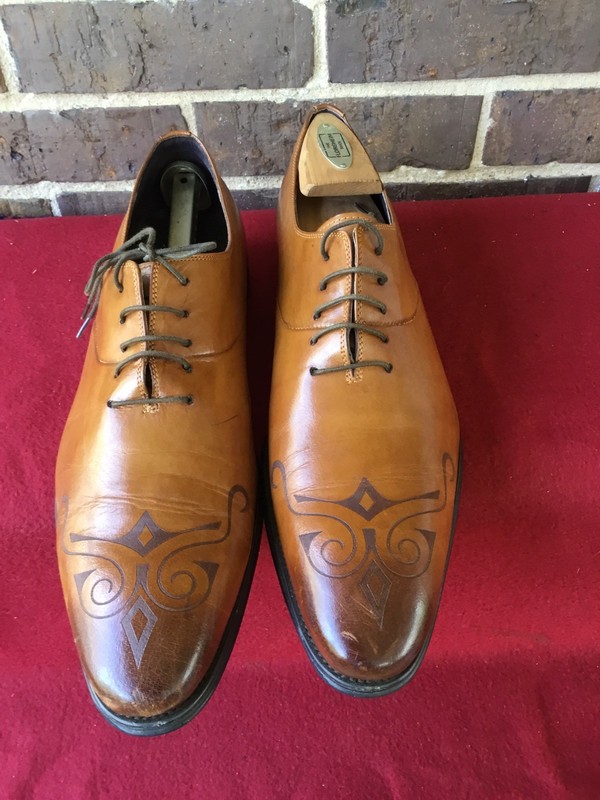Men's Carrucci Brown Leather Oxfords & Derbys Size 12