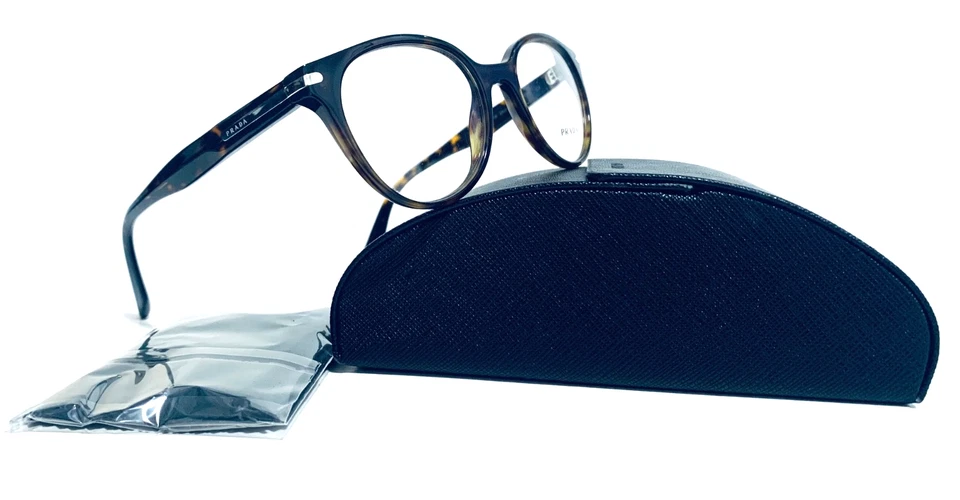 PRADA JOURNAL VPR 07T 2AU-1O1 HAVANA CAT EYE RX EYEGLASSES 50-19-140 MM ITALY - Image 2 of 4