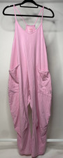 Free People Movement Hot Shot Jumpsuit Women's XS Pink Slouchy Pockets Oversize