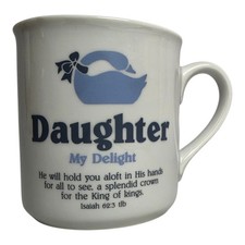 Daughter Coffee Mug Country Goose And Bible Verses Isaiah 62:3 / Proverbs 22:1