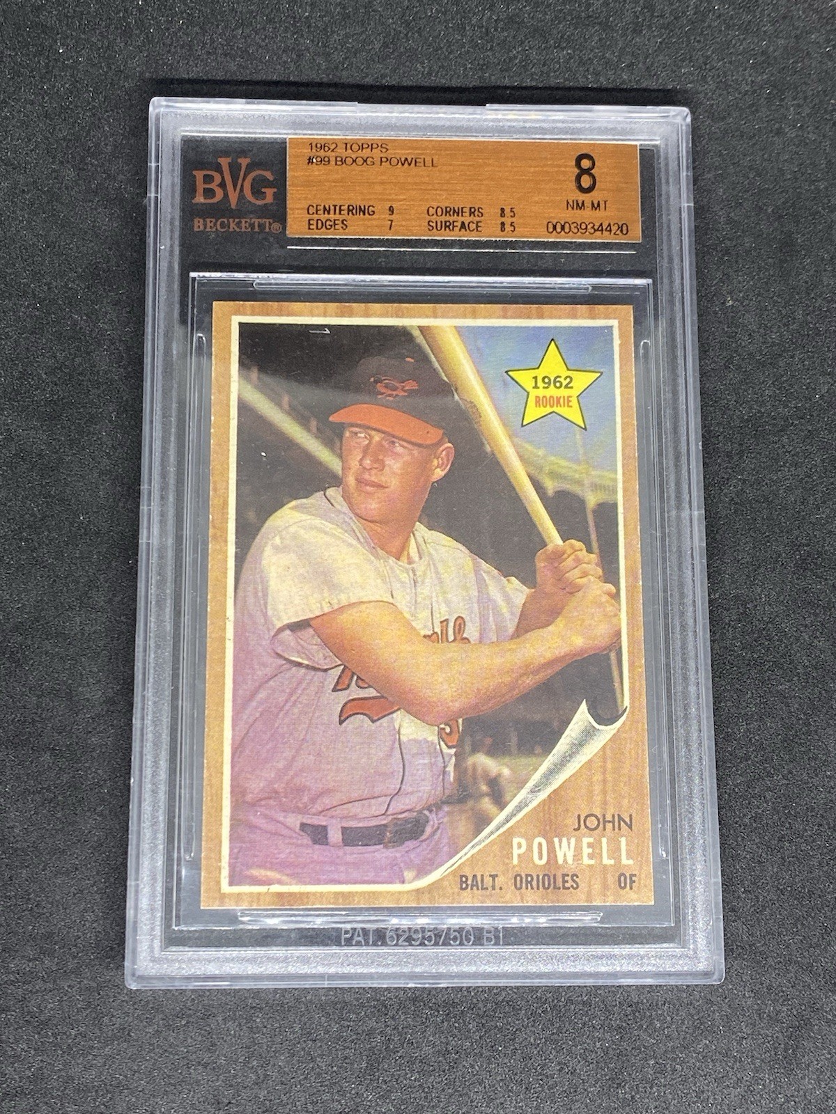 1962 Topps #99 Boog Powell RC BVG 8 NM-MT Baltimore Orioles Rookie Card