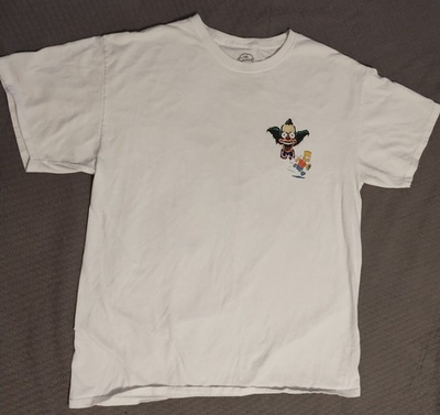#ad The Simpsons Men Shirt Bart Simpson Spray Paint Krusty The Clown Size Large $12.00