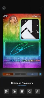Topps WWE SLAM *DIGITAL* - Color Splash Rainbow Sig Relic - Shinsuke Nakamura